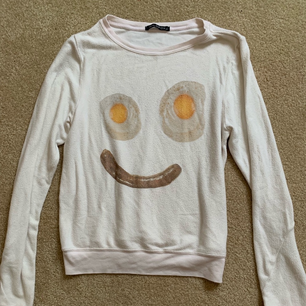 Wild fox egg and sausage face jumper